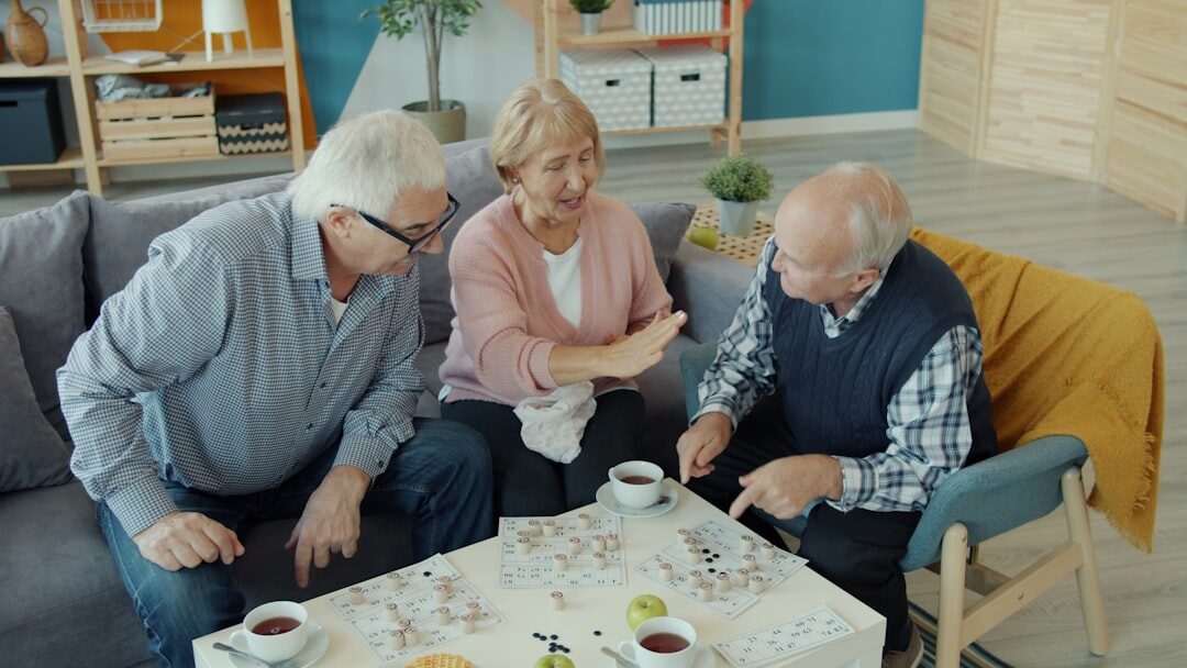 seniors enjoying tea